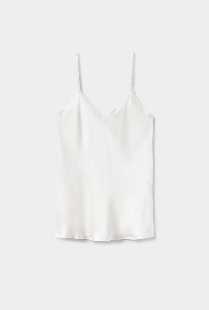 BIAS CUT CAMI WHITE