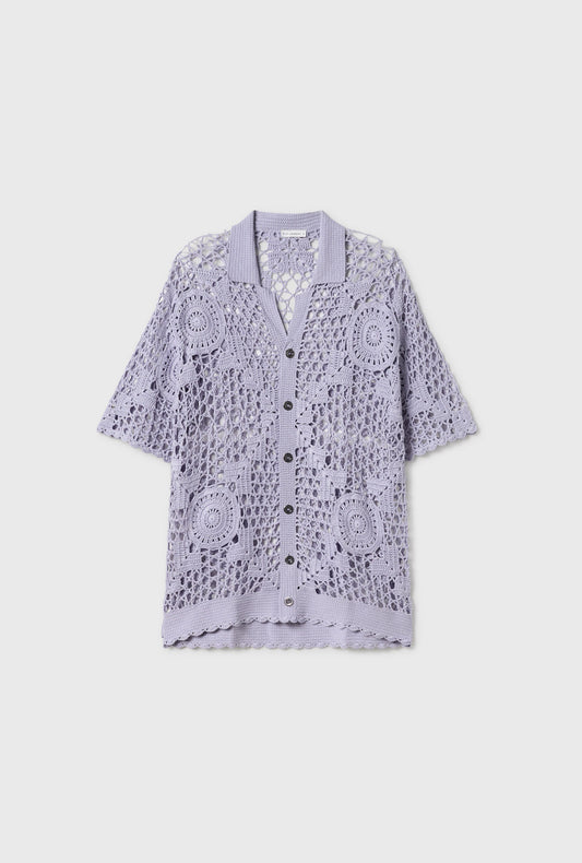 CROCHET GRANDPA SHIRT LAVENDER