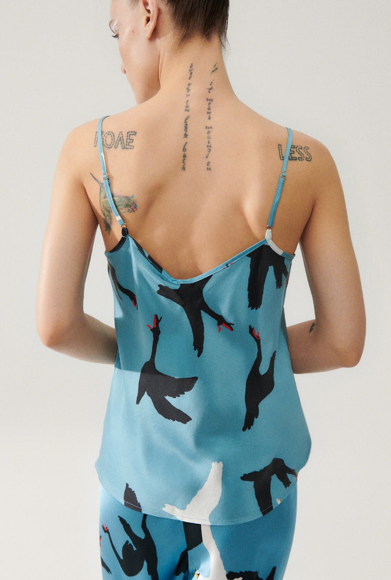 BIAS CUT CAMI SWANS