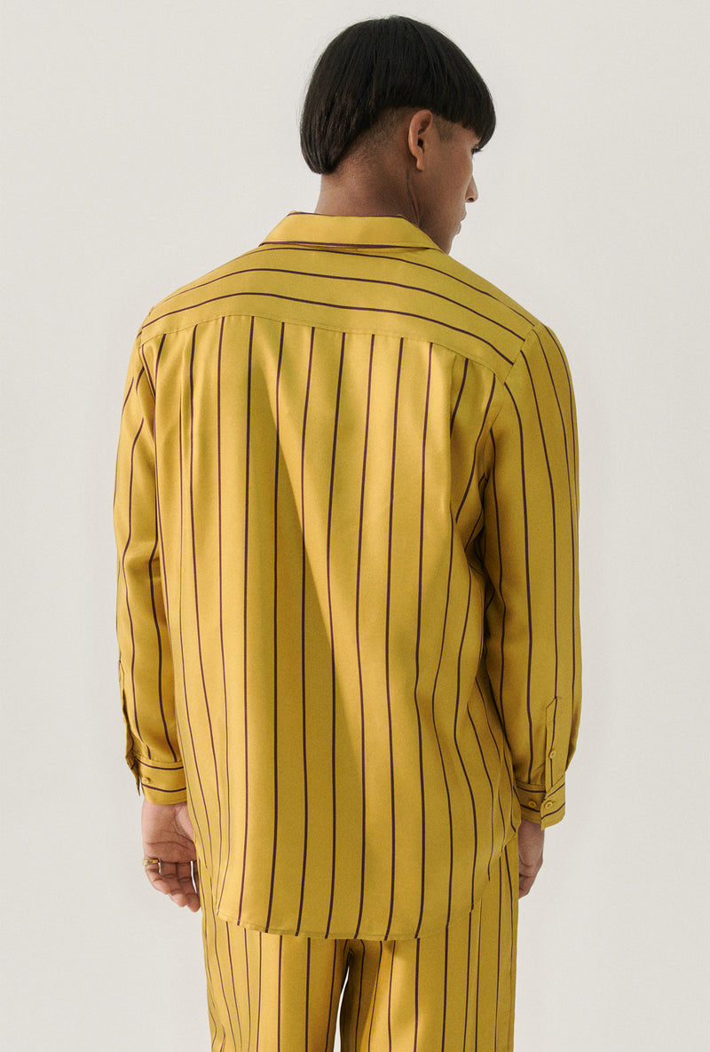 TWILL BOYFRIEND SHIRT DANDELION STRIPE