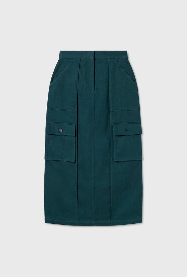 CANVAS CARGO SKIRT TEAL