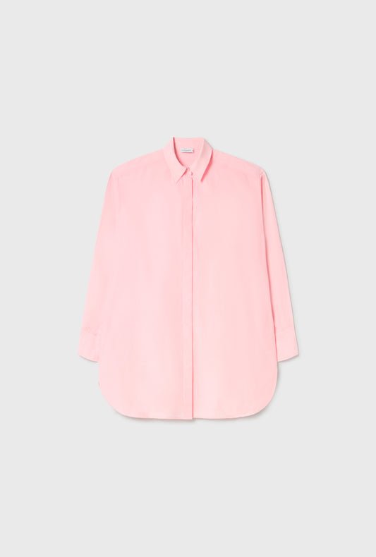 COTTON SILK MORNING SHIRT HYDROGEN