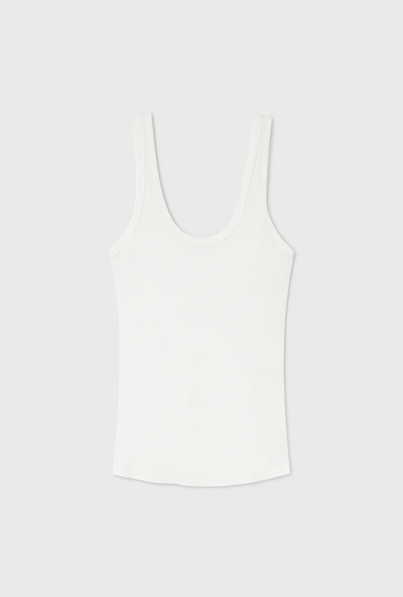 JERSEY SCOOP TANK WHITE