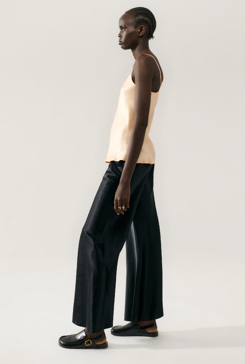 WIDE BIAS PANTS RAW EDGE BLACK