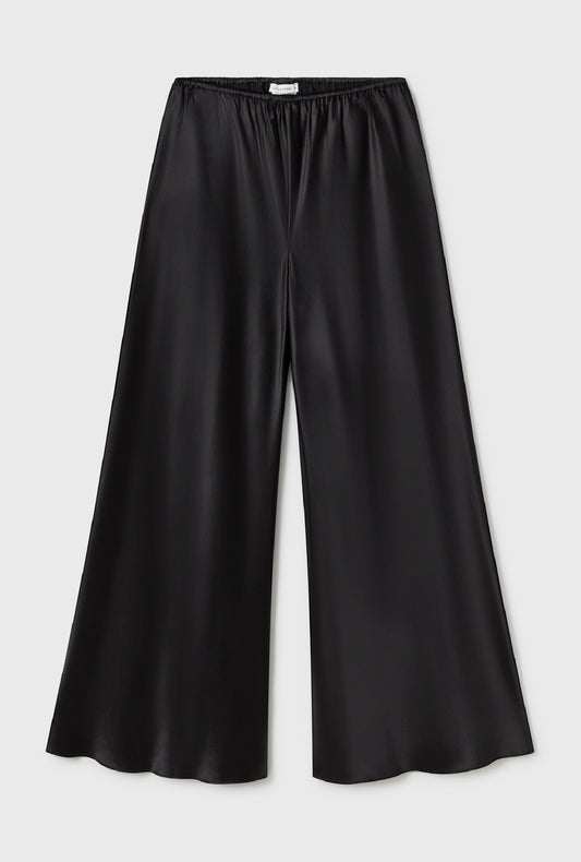 WIDE BIAS PANTS RAW EDGE BLACK