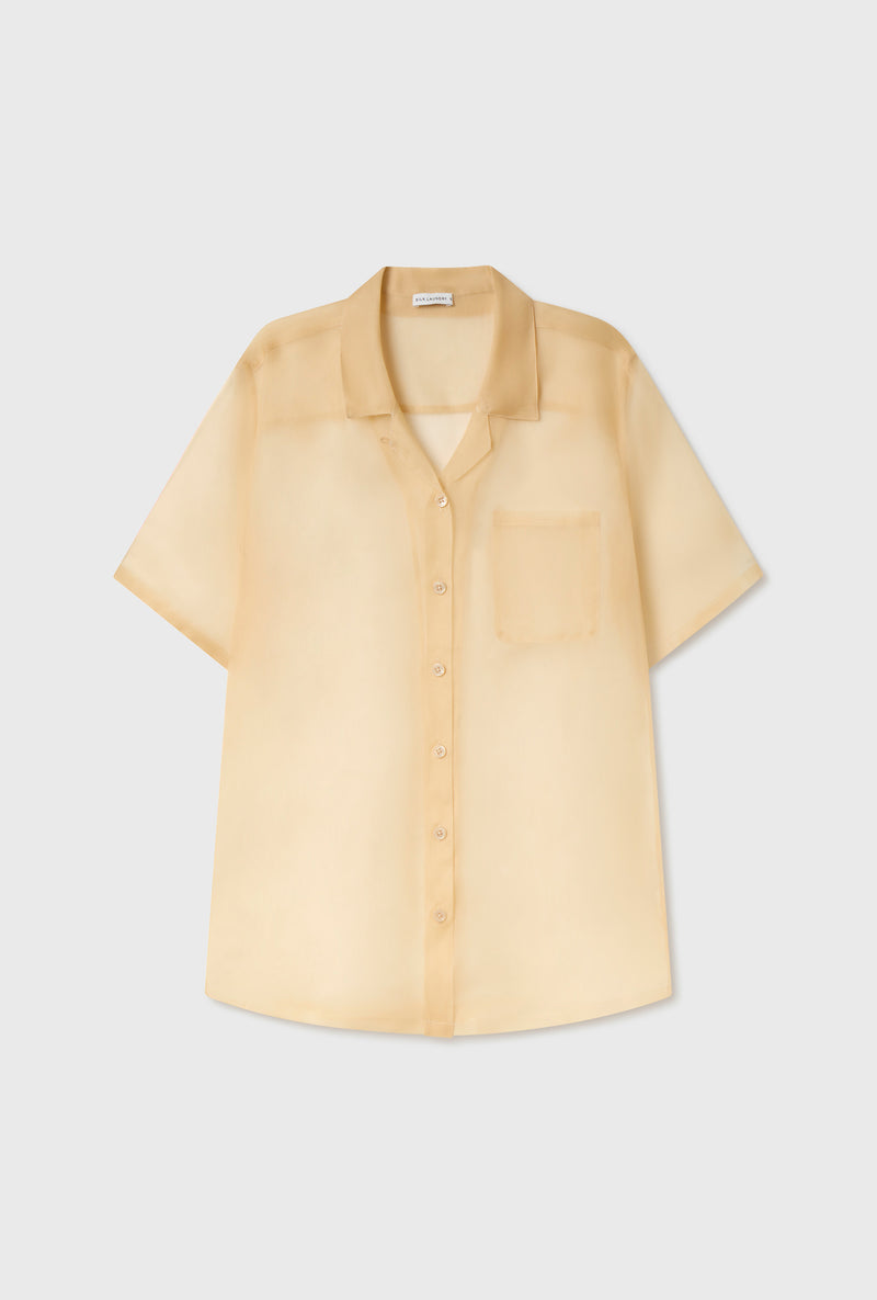 ORGANZA CAMP SHIRT BEIGE