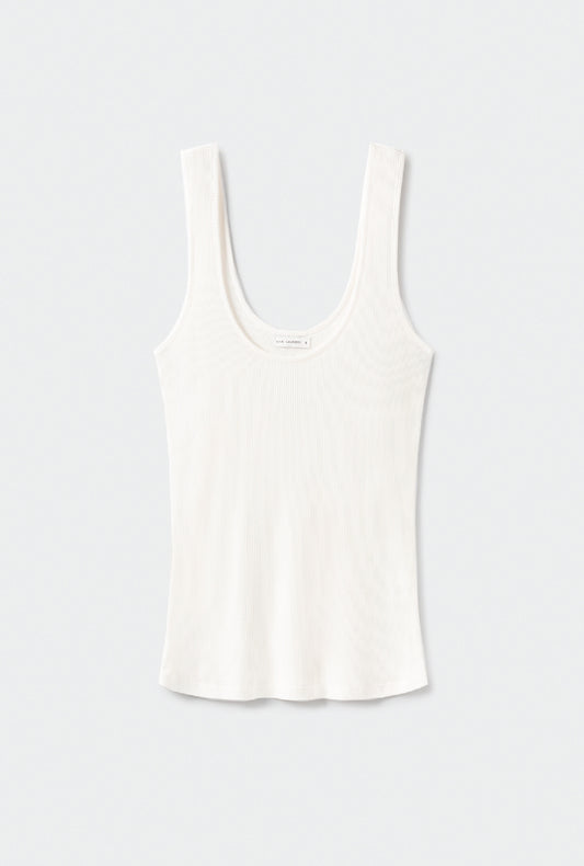 RIBBED TANK WHITE