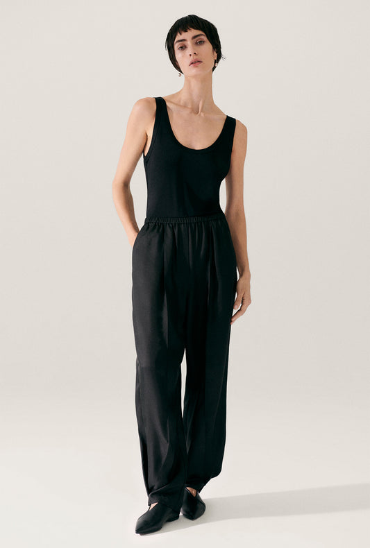 TWILL HAREM PANTS BLACK