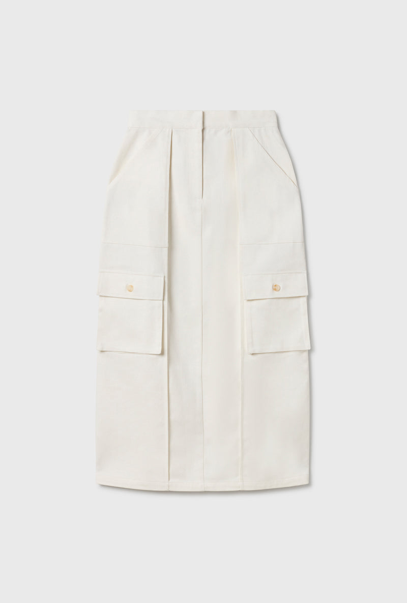 CANVAS CARGO SKIRT NATURAL