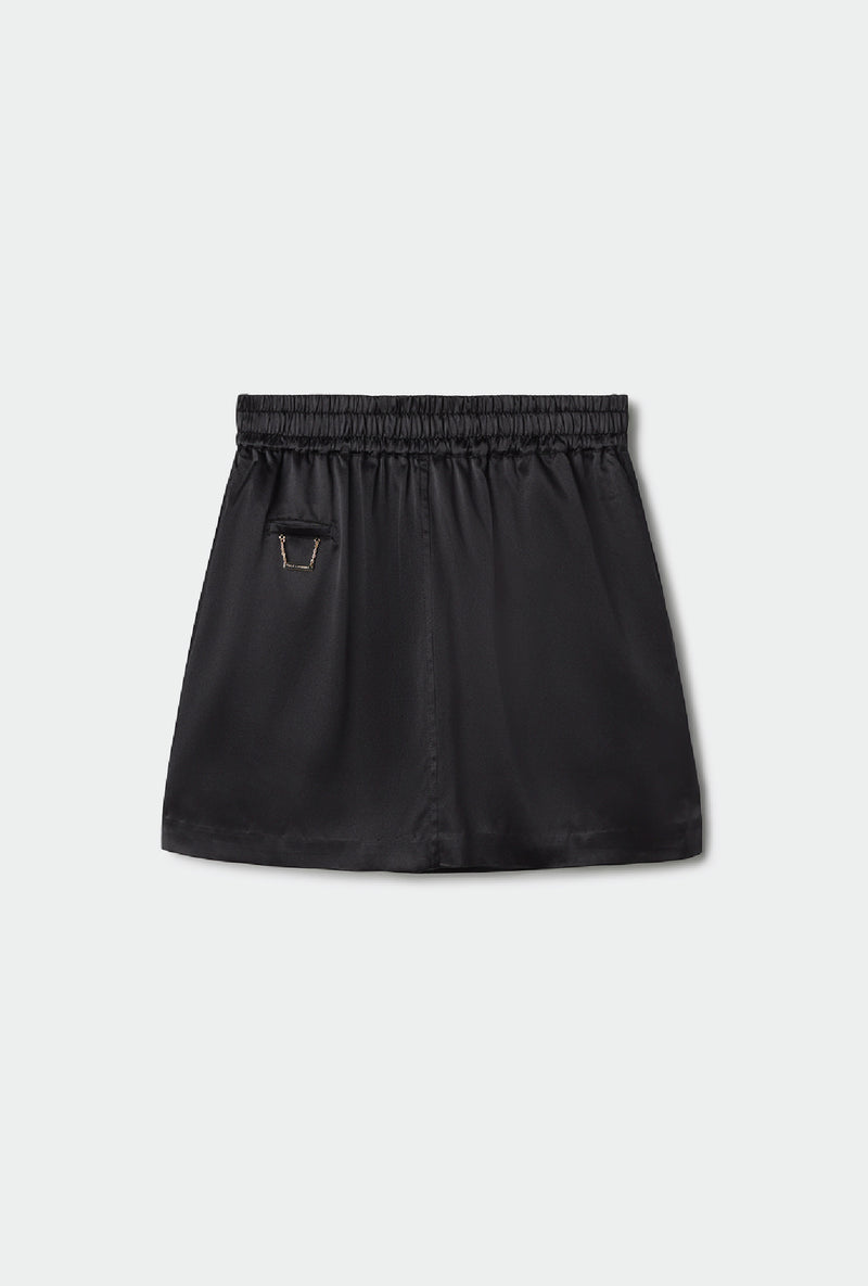 HEAVY A-LINE MINI SKIRT BLACK