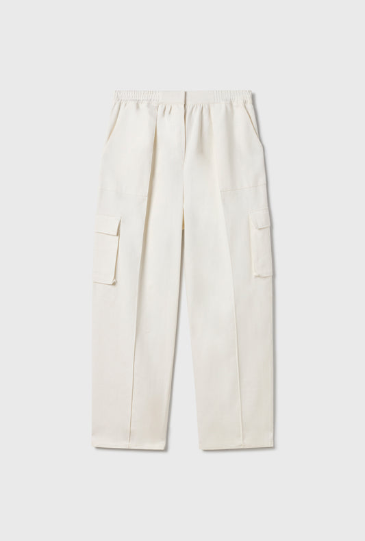 CANVAS CARGO PANTS NATURAL